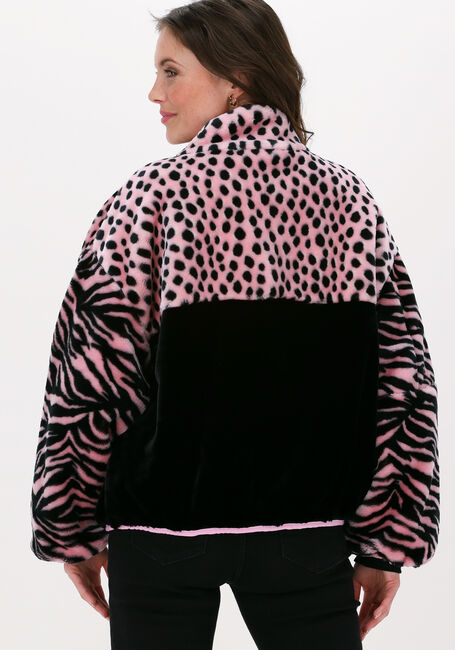 Schwarze UGG Strickjacke W MARLENE SHERPA JACKET ANIMALA - large