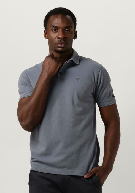 Blaue CAST IRON Polo-Shirt SHORT SLEEVE POLO POPCORN - large