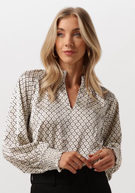 Ecru NEO NOIR Blusen STONE MOROCCAN TILE BLOUSE - large