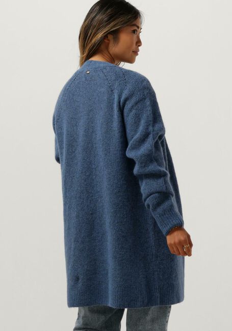 Blaue MOS MOSH Strickjacke MMTHORA LONG CARDIGAN - large