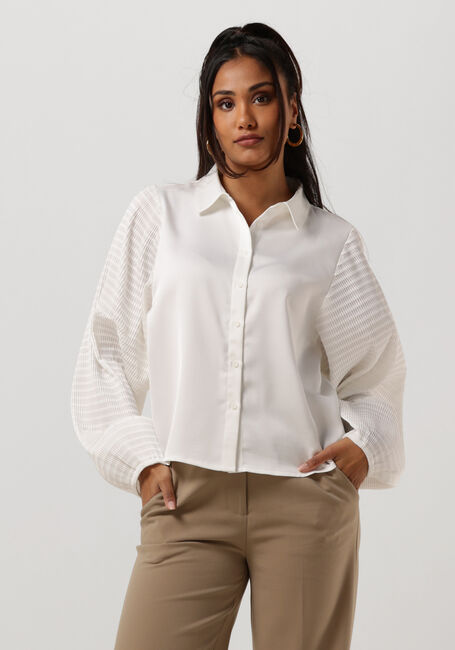 Weiße ANOTHER LABEL Bluse MACY PLEATED SHIRT - large