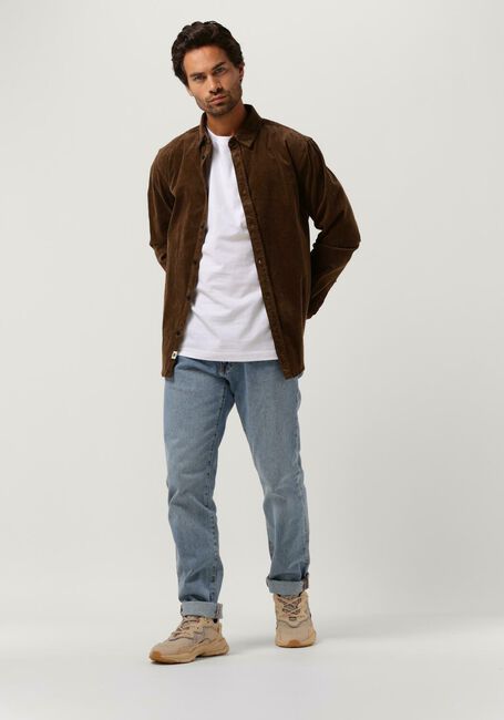 Camelfarbene ANERKJENDT Overshirt AKLEIF CORDUROY SHIRT - large