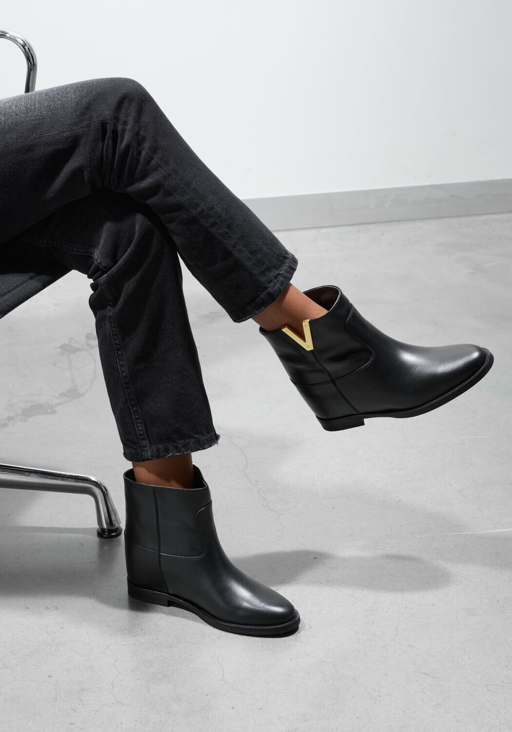 Schwarze VIA ROMA 15 Stiefeletten SANTA MONICA 2576 - medium