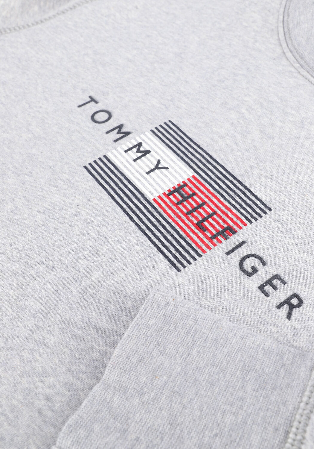Hellgrau TOMMY HILFIGER Sweatshirt LINES HILFIGER CREWNECK - large