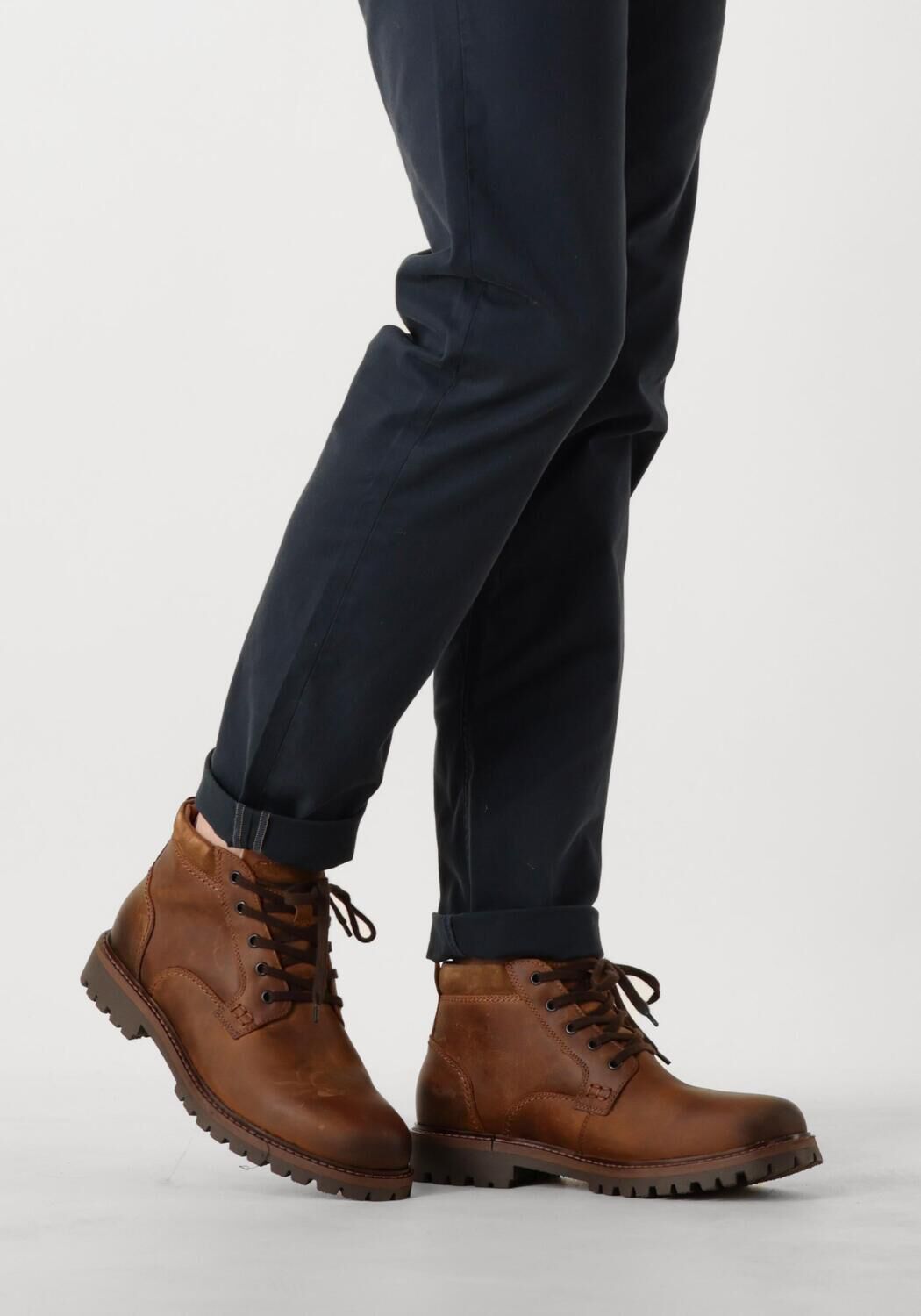 Cognacfarbene MAZZELTOV Schn&uuml;rboots 700091 - large