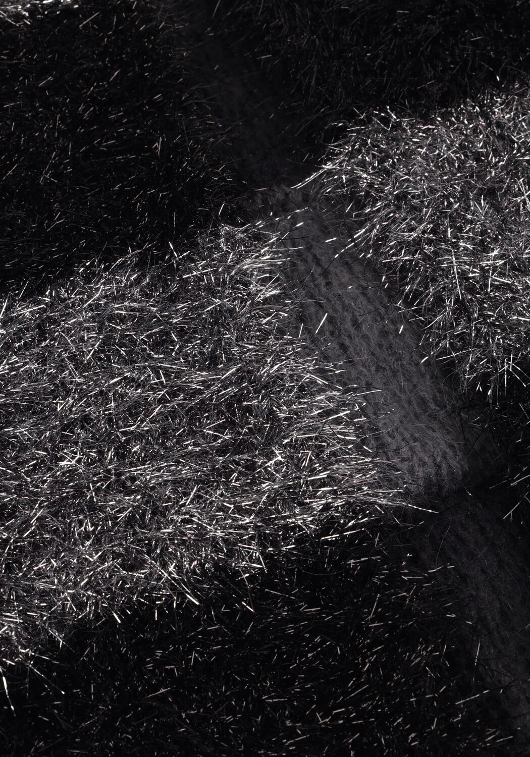 Silberne NUKUS Strickjacke HAILY CARDIGAN LUREX - large