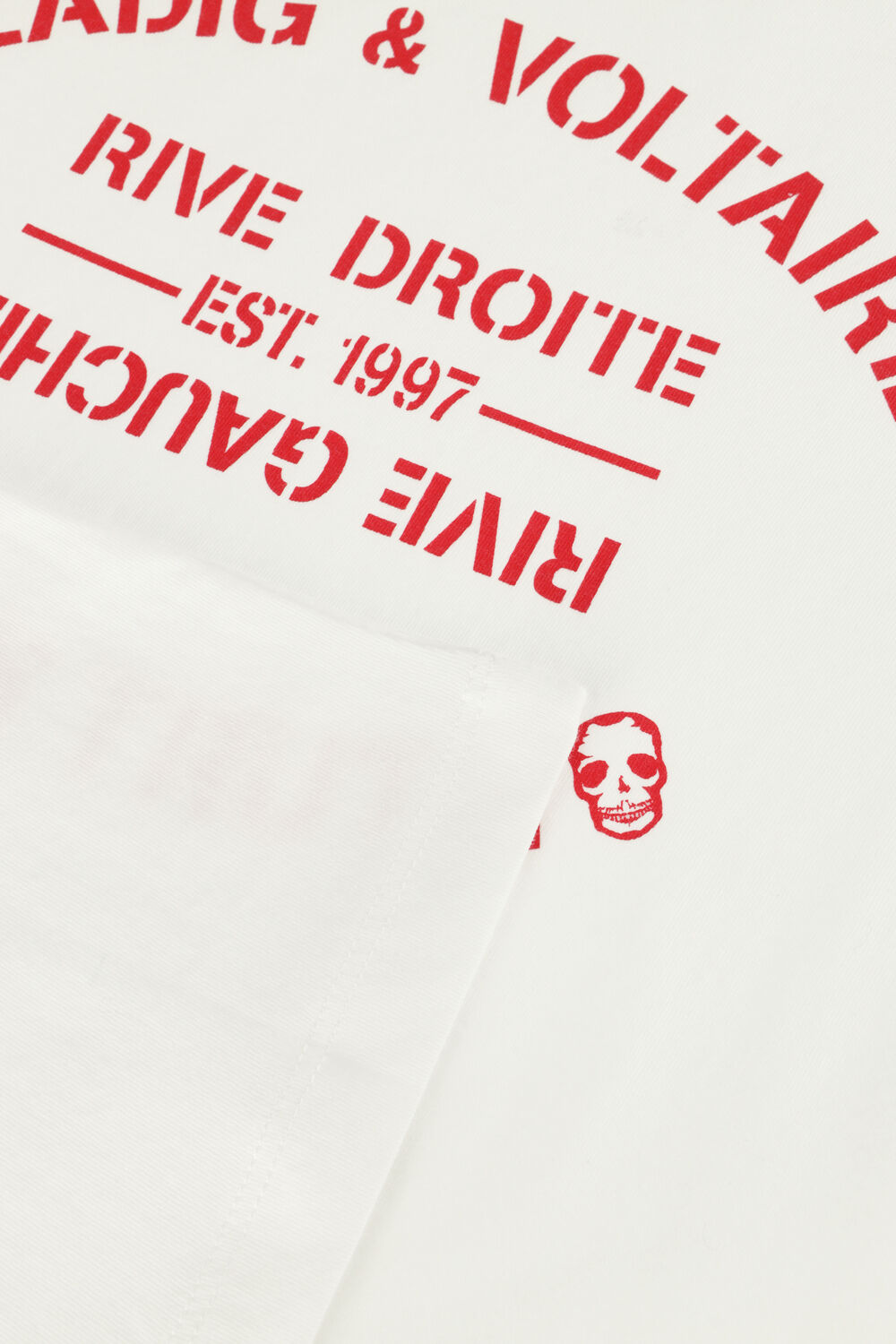 Wei&szlig;e ZADIG & VOLTAIRE T-shirt X60172 - large