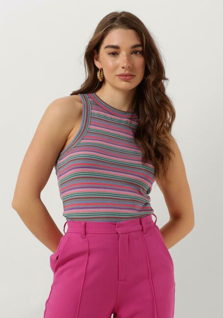 Mehrfarbige/Bunte SCOTCH & SODA Top TEXTURED STRIPE RACER TANK - large