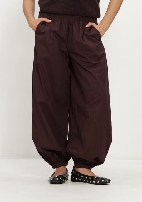 Braune Y.A.S. Weite Hose YASMELVO MW BALLOON PANT - large