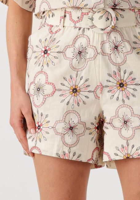 Weiße EST'SEVEN Kurze Hose TRINITY SHORT BATIK - large
