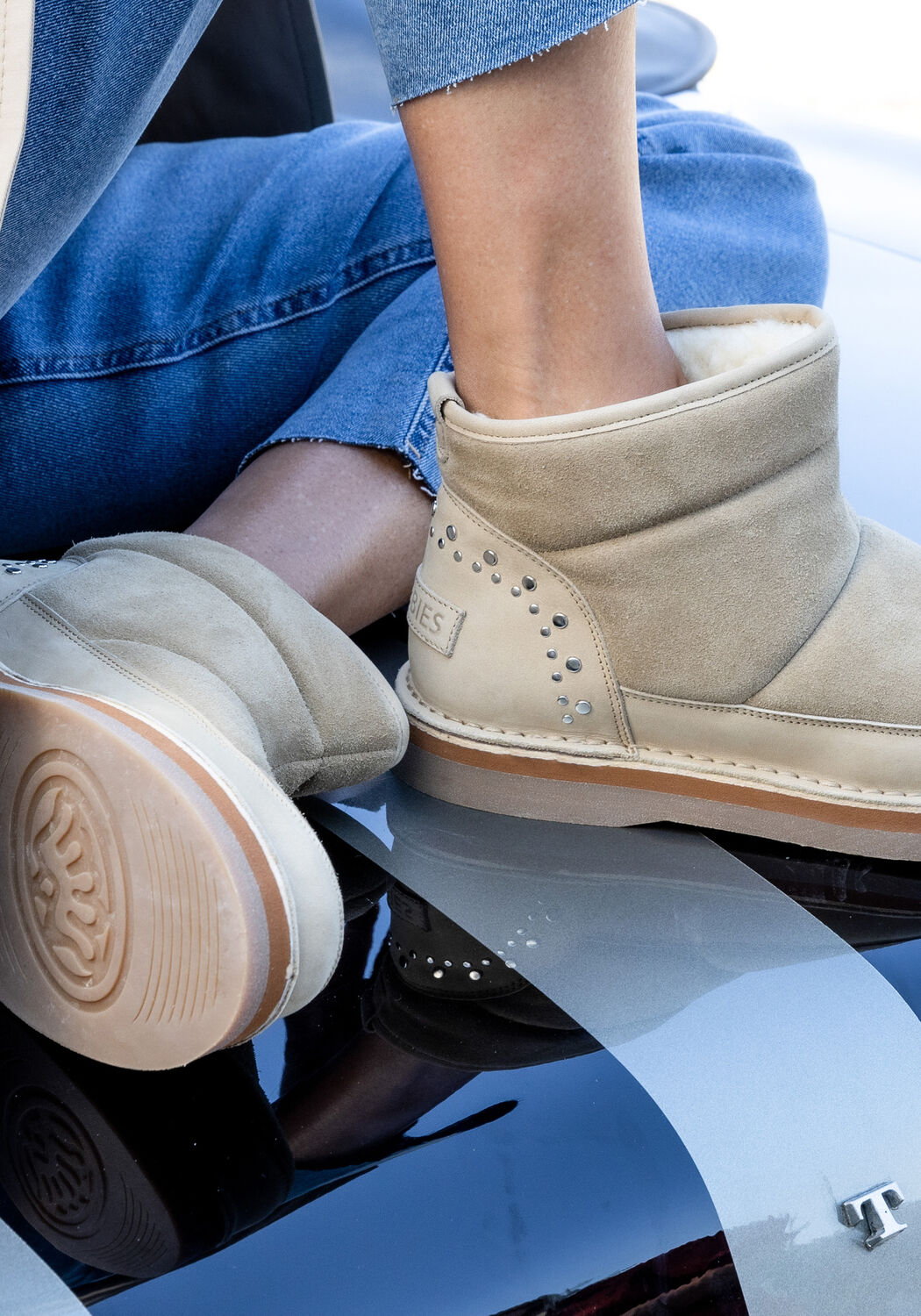 Beige SHABBIES BY WENDY Ankle Boots WENDY MOON - large