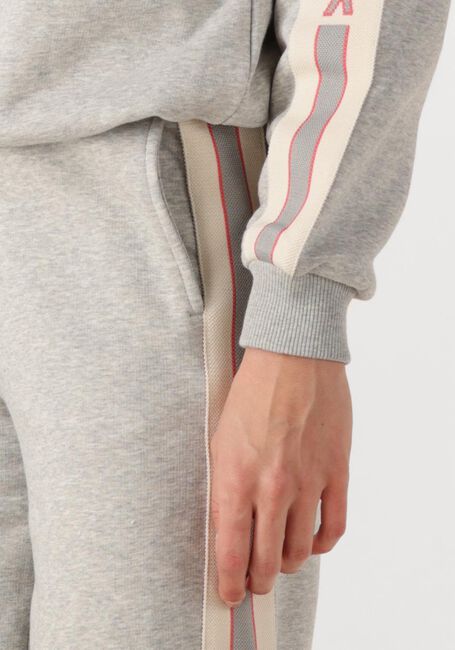 Graue ALIX THE LABEL Jogginghose LADIES KNITTED SIDE TAPE WIDE LEG SWEAT PANTS - large