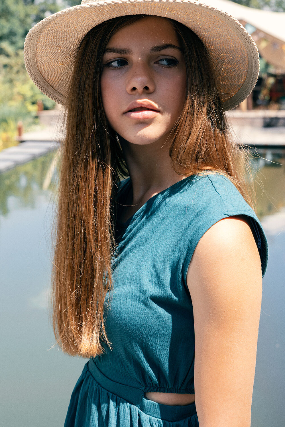 Gr&uuml;ne LOOXS Minikleid CRINKLE JERSEY T-SHIRT - large