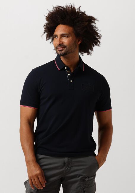 Blaue PME LEGEND Polo-Shirt SHORT SLEEVE POLO STRETCH PIQUE PACKAGE - large