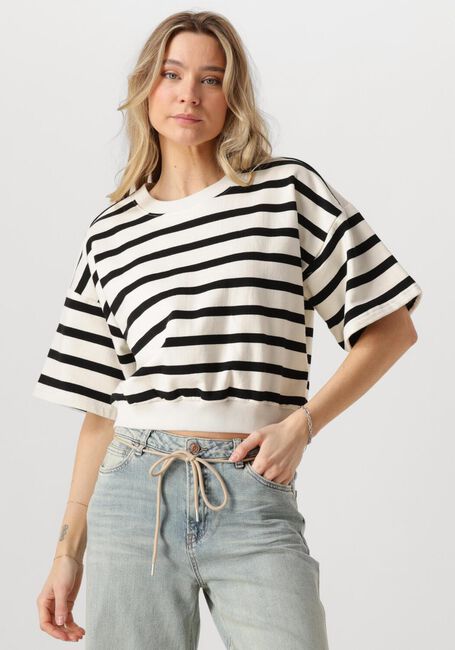 Weiße MINUS Pullover ESTELLA SHORT SLEEVE SWEAT - large