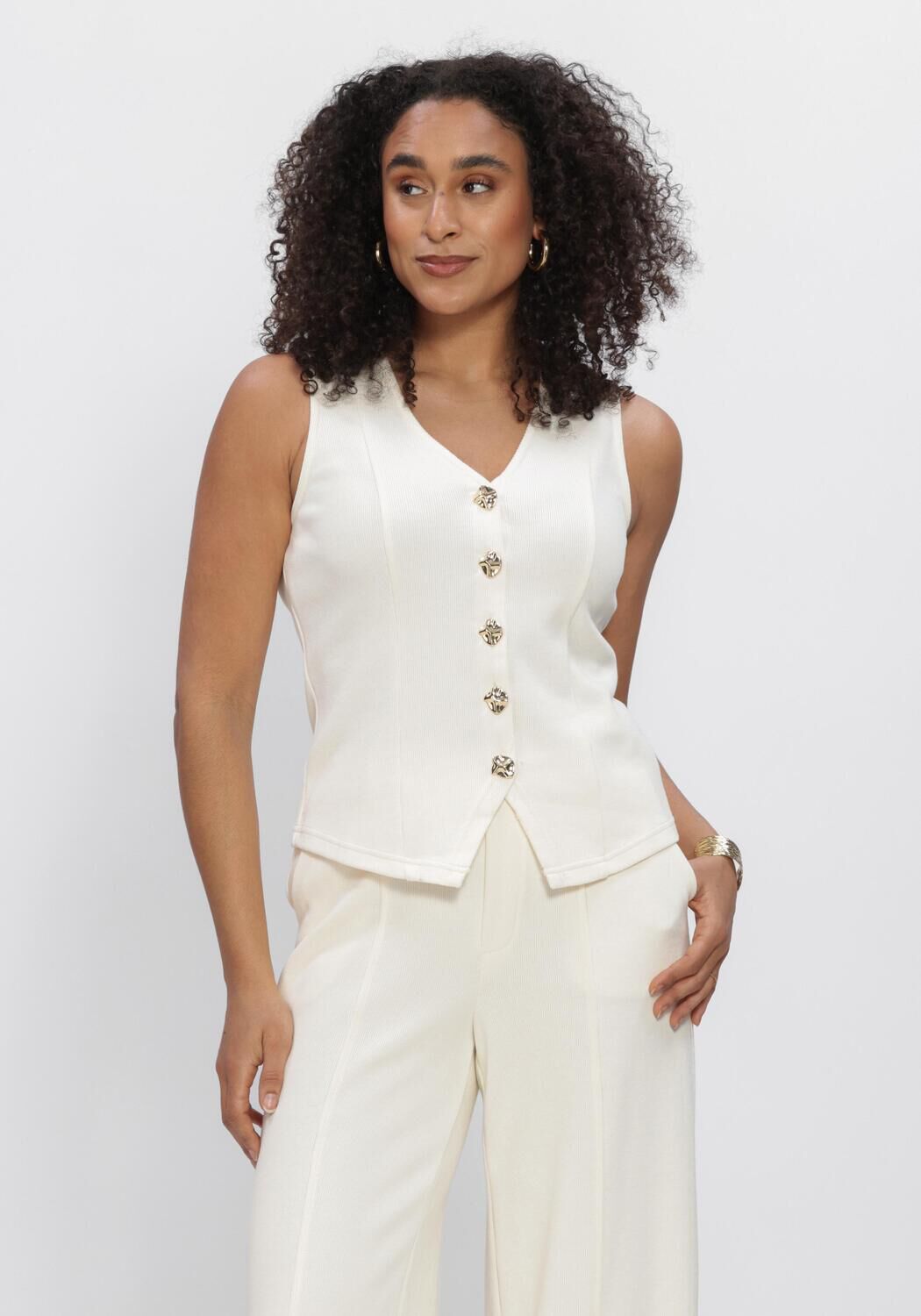 Wei&szlig;e OBJECT Gilet OBJNOELLA S/L WAISTCOAT E VIP 26 - large