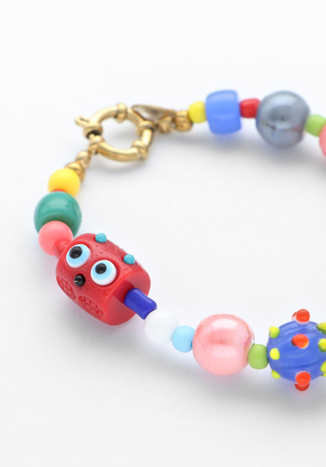 Mehrfarbige/Bunte BONNIE STUDIOS Armb&auml;nder FUNKY BEAD BRACELET - large