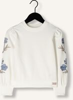Weiße NONO Sweatshirt KATE GIRLS SWEATER WITH EMBROIDERED SLEEVES WHITE Weiße NONO Sweatshirt KATE GIRLS SWEATER WITH EMBROIDERED SLEEVES WHITE - medium