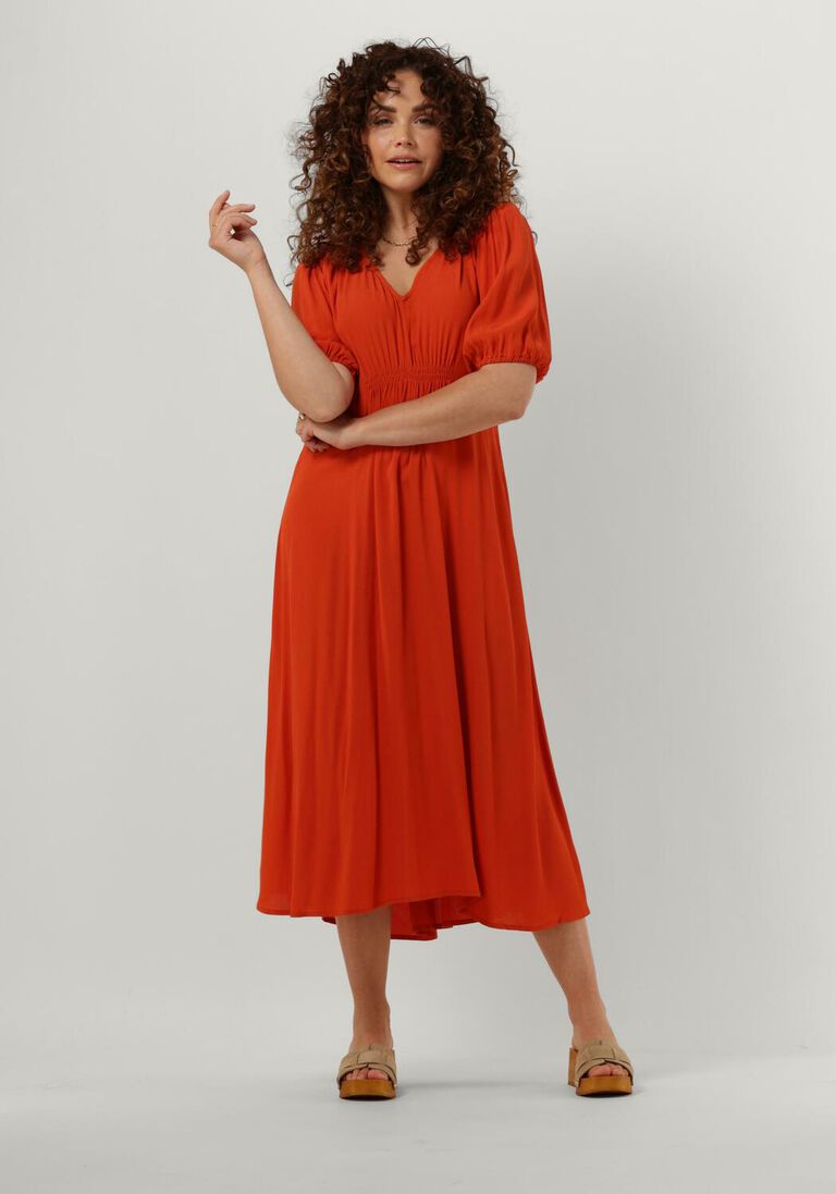 orangene modström midikleid ravenmd long dress