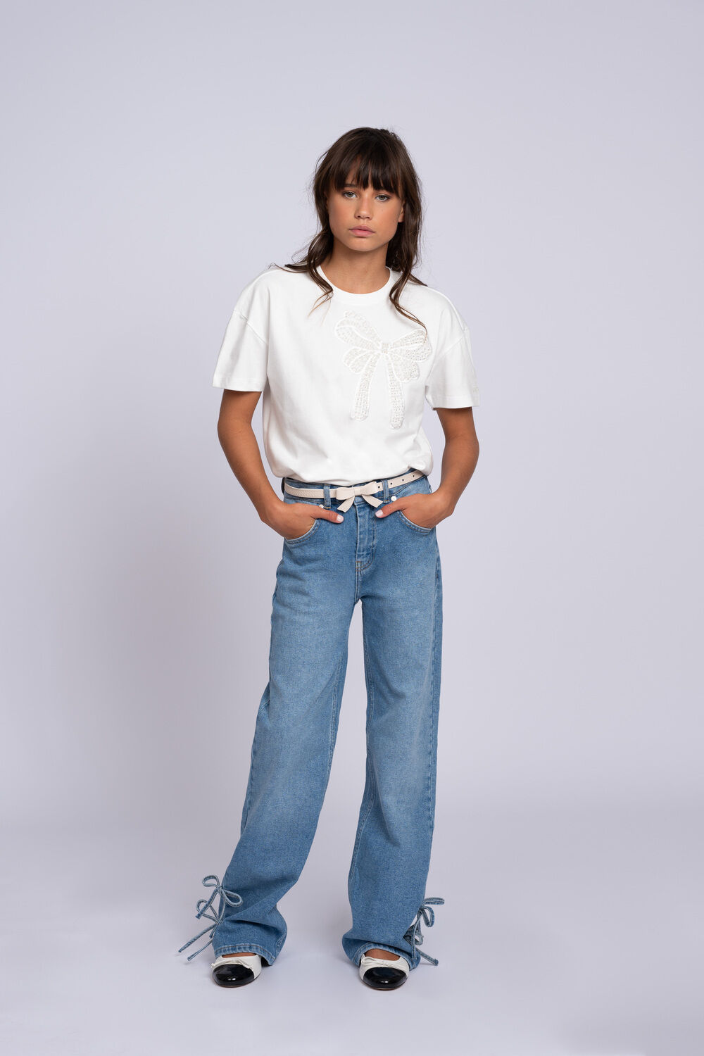 Hellblau NIK & NIK Straight leg jeans BLAIR DENIM PANTS - large