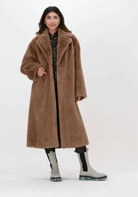 Braune STAND STUDIO Fake-Fur-Jack MARIA COAT SOFT - large