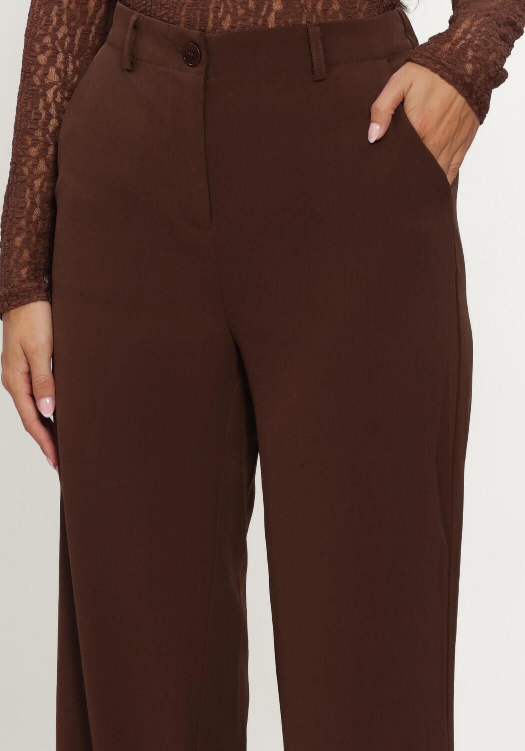 Braune YDENCE Hose PANTS SOLANGE TALL - large