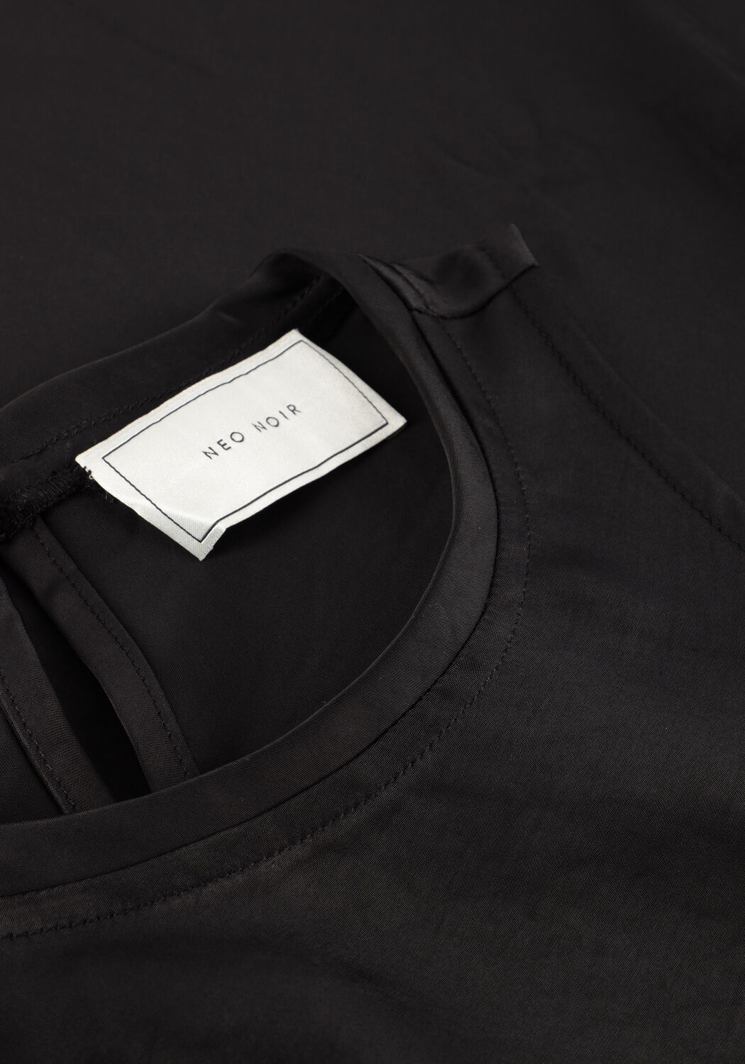 Schwarze NEO NOIR Maxikleid CELINIE HEAVY SATEEN DRESS - large