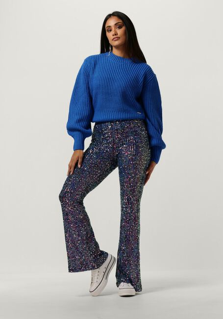 Blaue COLOURFUL REBEL Schlaghose STEFFIE SEQUINS FLARE - large