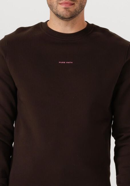 Braune PURE PATH Pullover REGULAR FIT CREWNECK LS SWEATERS - large