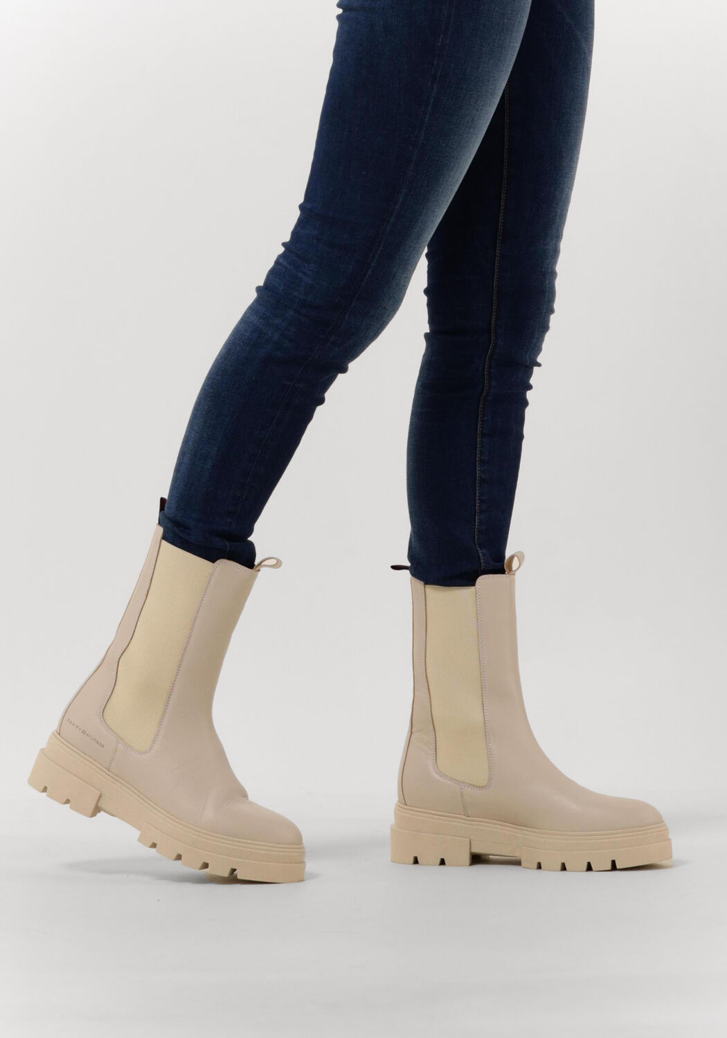 beige tommy hilfiger chelsea boots monochromatic chelsea boot