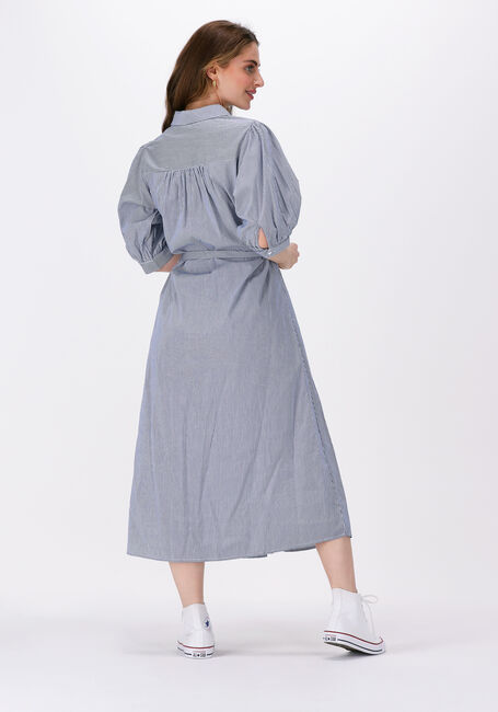 Blaue MSCH COPENHAGEN Midikleid VIBEKA 2/4 SHIRT DRESS STP - large