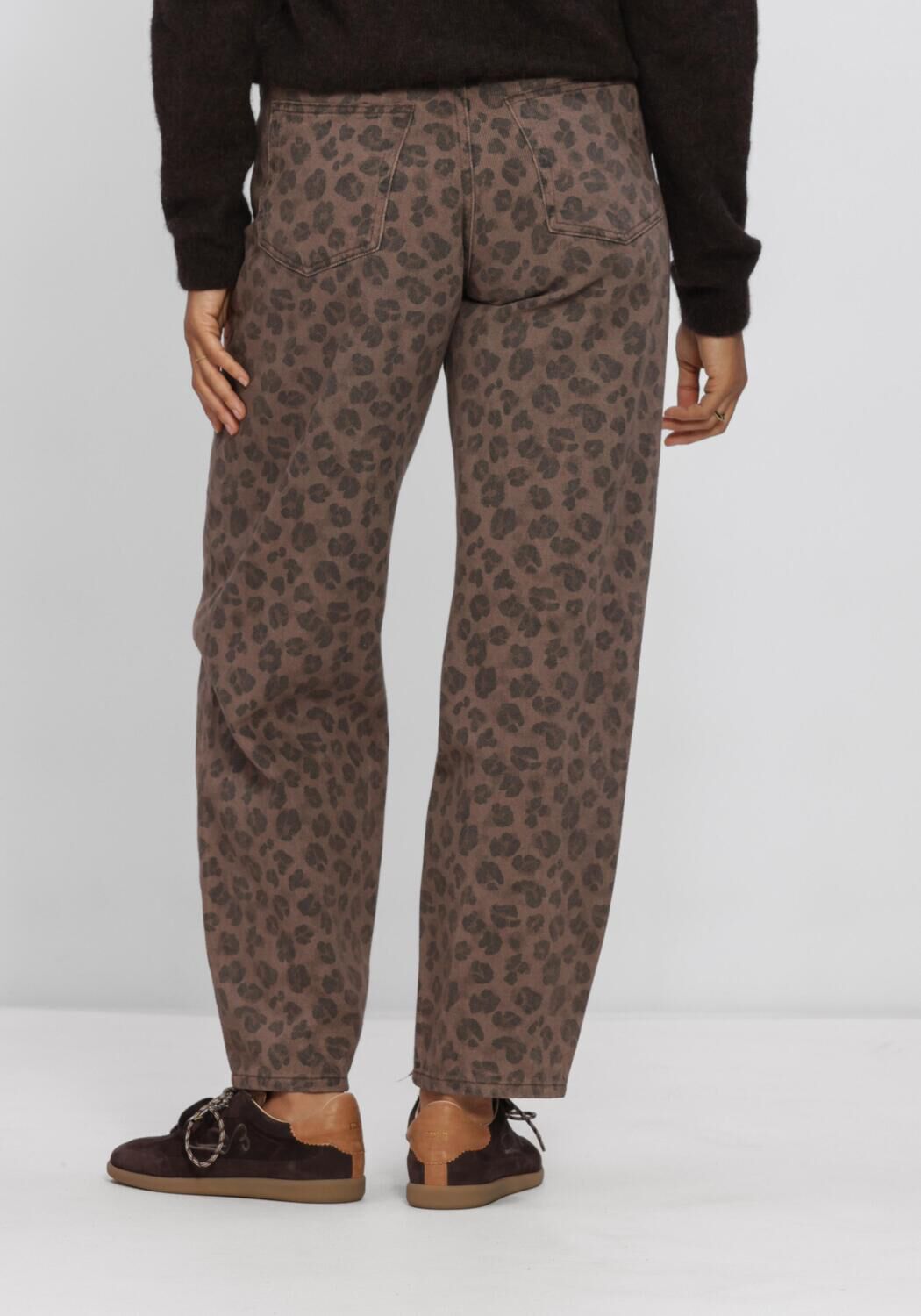 Braune BY-BAR Weite Hose LEW CHEETAH CHOCOLATE PANTS - large