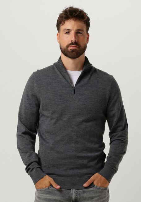 Dunkelgrau CALVIN KLEIN Pullover MERINO QUARTER ZIP - large