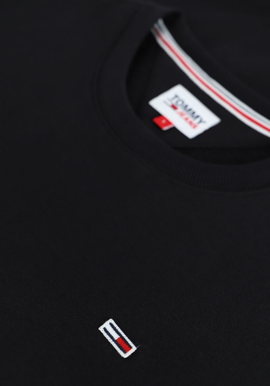 Schwarze TOMMY JEANS Sweatshirt TJM REGULAR FLEECE C NECK - large