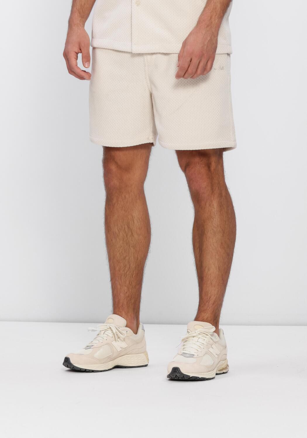 Beige PURE PATH Kurze Hose HONEYCOMB SHORTS - large