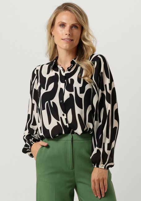 Schwarze ANOTHER LABEL Blusen MACY GRAPHIC SHIRT L/S - large