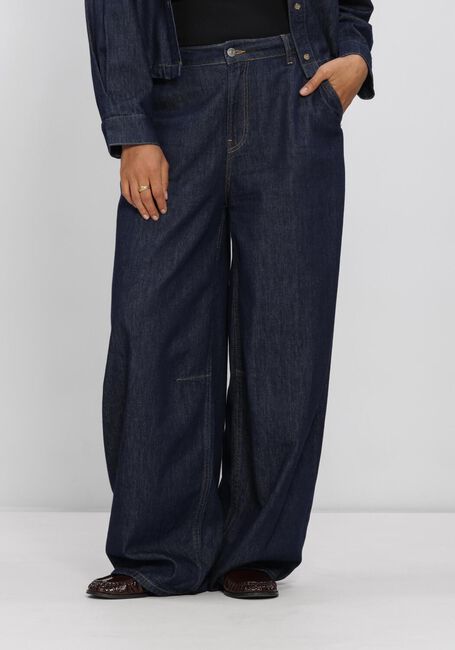 Dunkelblau SUMMUM Weite Hose BALLOON SHAPE LEG LIGHT COTTON TWILL - large