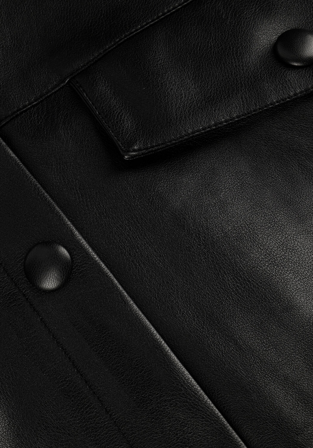 Schwarze COLOURFUL REBEL Blusen KIKI VEGAN LEATHER BOYFRIEND BLOUSE - large