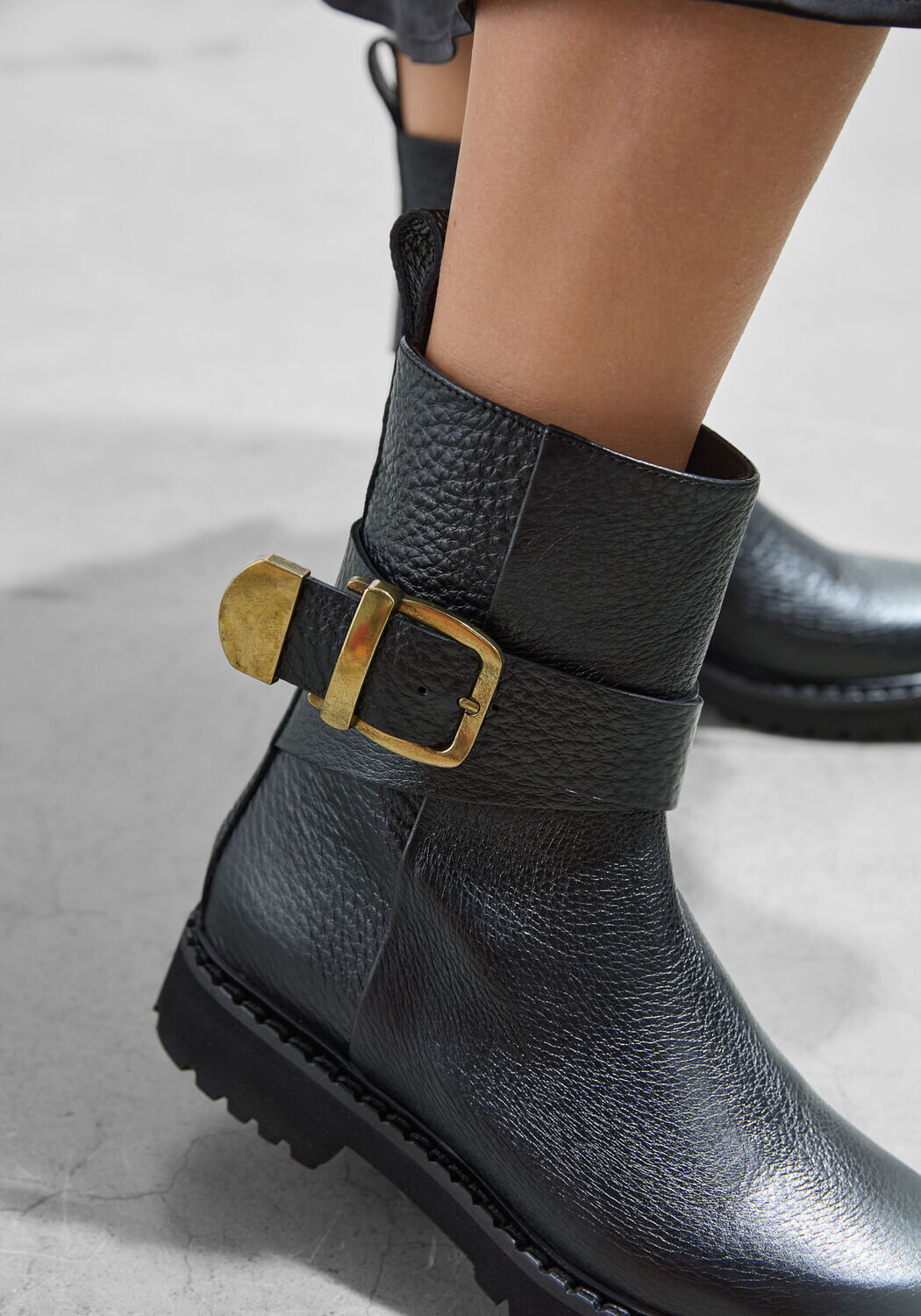 Schwarze STEFANO LAURAN Stiefeletten 9636 - large