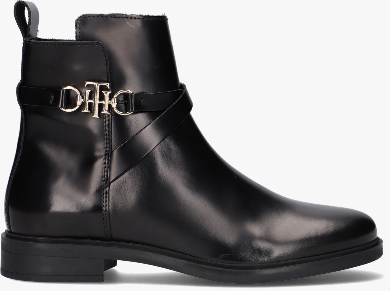 Braune TOMMY HILFIGER Stiefeletten TH MONOGRAM HARDWARE FLAT | Omoda