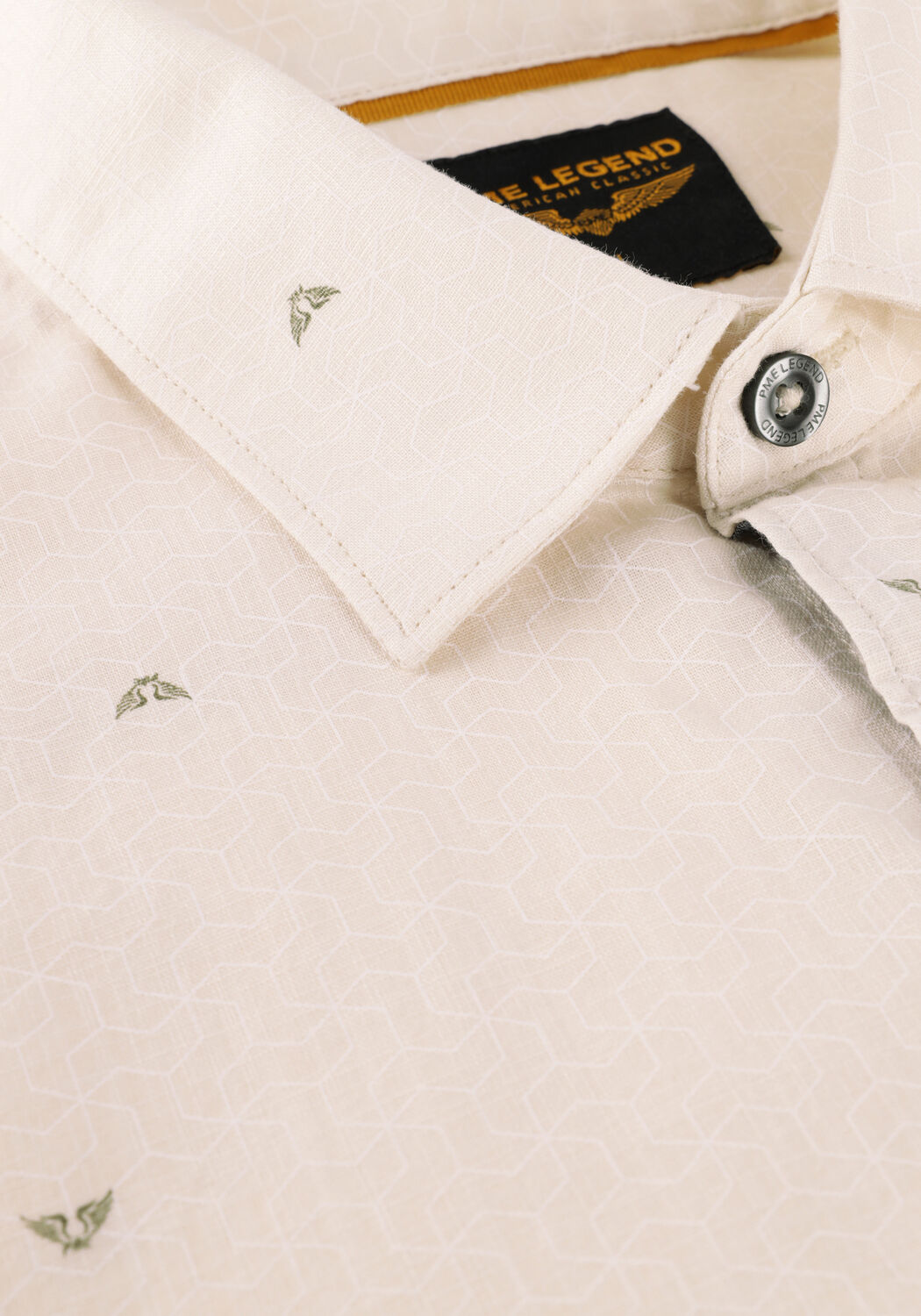 Beige PME LEGEND Casual-Oberhemd LONG SLEEVE SHIRT PRINT ON CTN SLUB - large