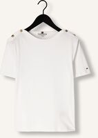 Weiße TOMMY HILFIGER T-shirt REG STRIPE GOLD BTN C-NK SS Weiße TOMMY HILFIGER T-shirt REG STRIPE GOLD BTN C-NK SS - medium