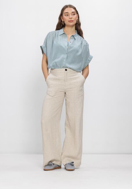 Blaue SUMMUM Blusen BLOUSE SHORT SLEEVES VISCOSE COTTON - large