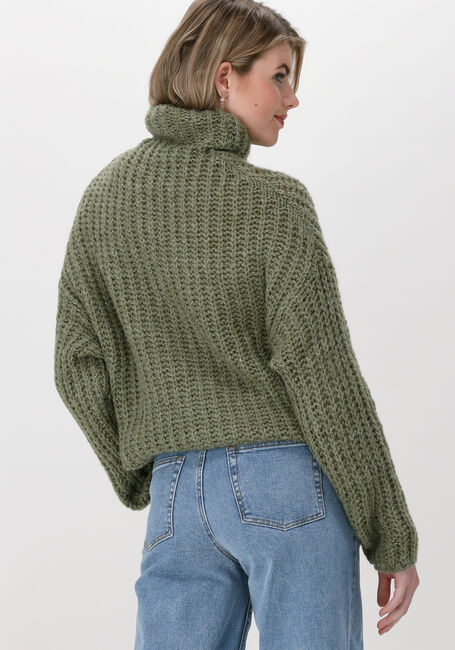 Grüne NA-KD Pullover CROPPED KNITTED HIGH NECK SWEATER - large