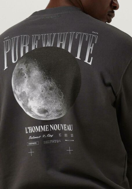 Graue PUREWHITE Pullover CREWNECK WITH BIG BACK PRINT - large