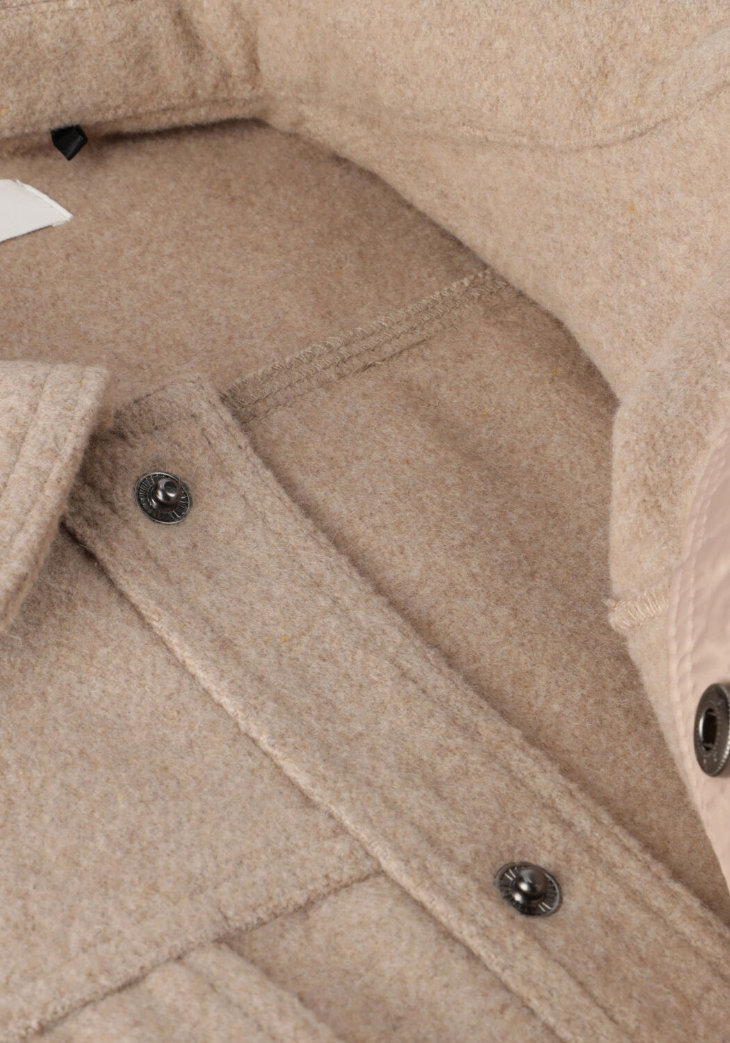 Sand PUREWHITE Overshirt WOOL LOOK OVERSHIRT WITH POCKET AT FRONT - large