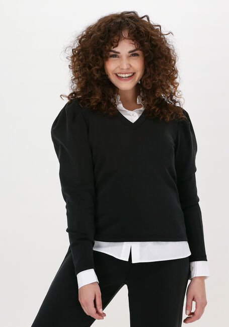 Schwarze SELECTED WOMEN Pullover SLFLORA LS V-NECK SWEAT TOP B - large