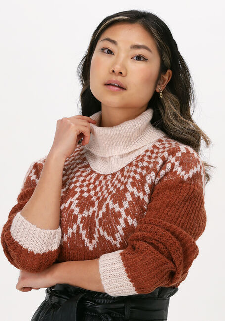 Braune LOLLYS LAUNDRY Rollkragenpullover KAI TURTLENECK JUMPER - large