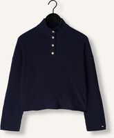 Blaue TOMMY HILFIGER Pullover GOLD BUTTON POLO LS SWEATER Blaue TOMMY HILFIGER Pullover GOLD BUTTON POLO LS SWEATER - medium