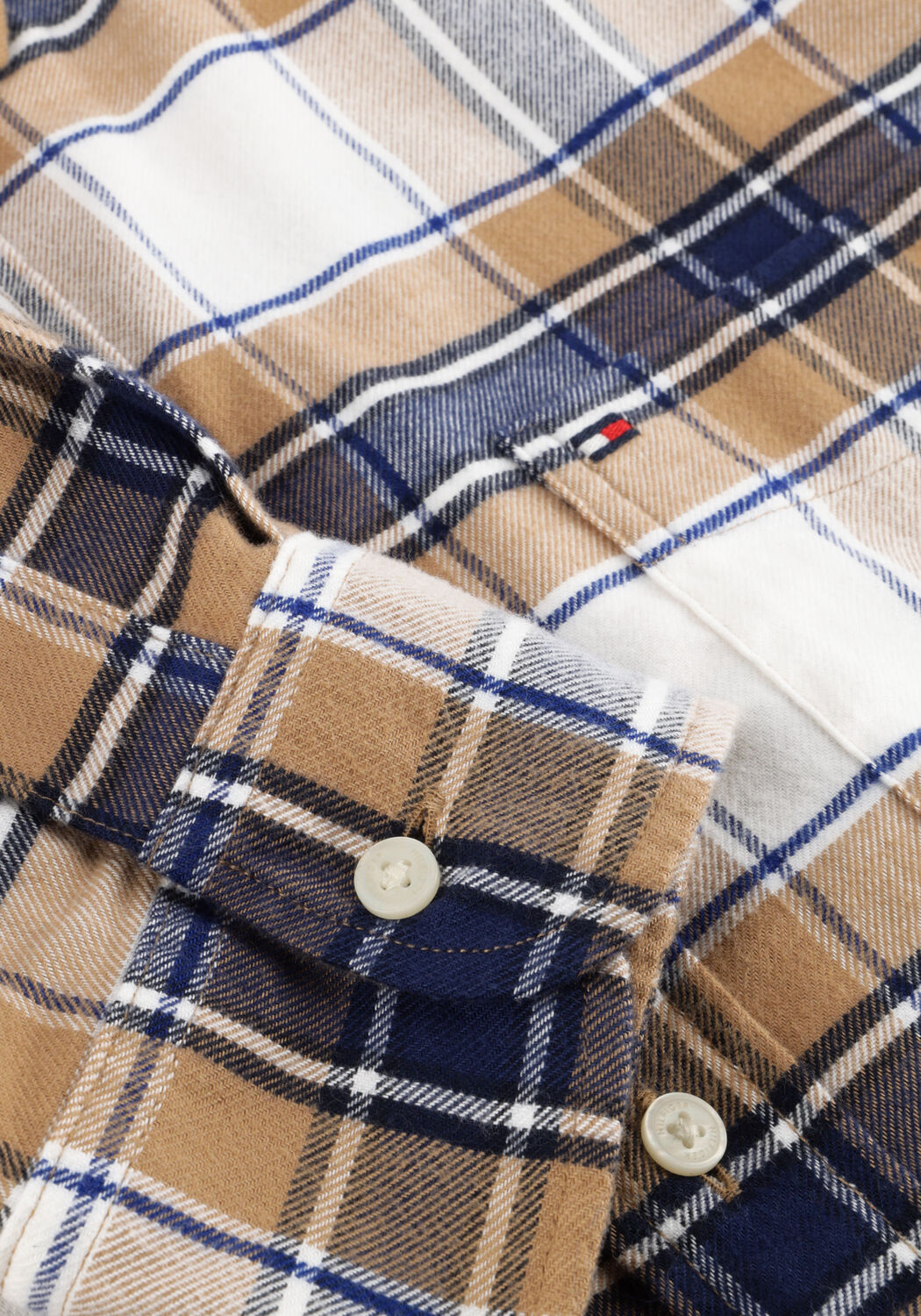 Mehrfarbige/Bunte TOMMY HILFIGER Casual-Oberhemd HERO FLANNEL TARTN CHCK RF SHIRT - large